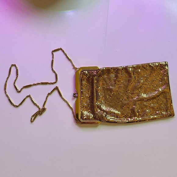 Whiting and Davis Gold Mesh Purse - Picture 1 of 4